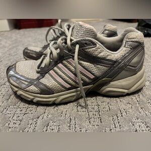 adidas Women's Gray and Pink Athletic Sneakers